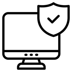 computer with shield  protection