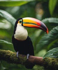Portrait of Toucan bird. Costa Rica wild Tucan

