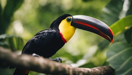 Obraz premium Portrait of Toucan bird. Costa Rica wild Tucan 