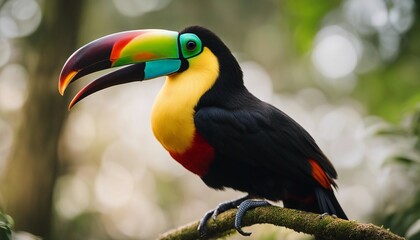 Obraz premium Portrait of Toucan bird. Costa Rica wild Tucan 