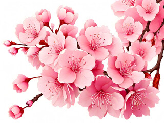 pink cherry background generative ai