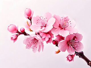 pink cherry blossoms generative ai