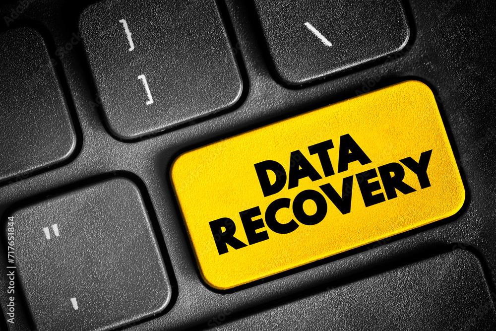 Poster data recovery - process of salvaging deleted, lost, corrupted, damaged or formatted data from remova