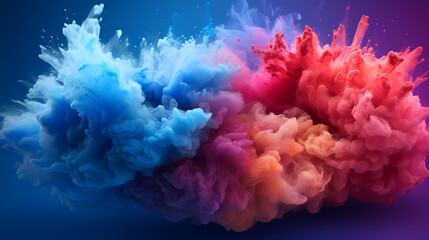 Obraz premium Dust explosion abstract background, Holi background