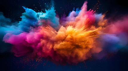 Dust explosion abstract background, Holi background