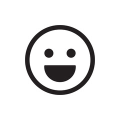 Fototapeta premium smiley face icon. Smile emoji icon. Happy smile face emoticon icon. Emoji rating system vector illustration. Customer feedback icon. Excellent, good, Happy, success, satisfaction face symbol.