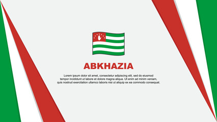 Abkhazia Flag Abstract Background Design Template. Abkhazia Independence Day Banner Cartoon Vector Illustration. Abkhazia Flag