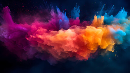 Dust explosion abstract background, Holi background