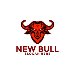 Creative Wild Bull Buffalo Horn Head Vector Logo , Bull Logo design template