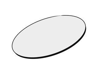 oval shape cartoon element blank design template png file transparent background