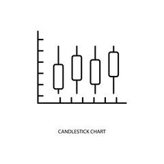candlestick chart concept line icon. Simple element illustration. candlestick chart concept outline symbol design.