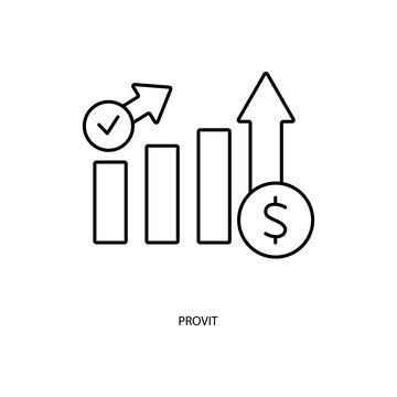 provit concept line icon. Simple element illustration. provit concept outline symbol design.