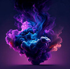 abstract fractal background with smoke generative ai