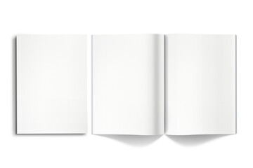 Open Magazine Cover And Pages Mockup With Shadows And Lighting
