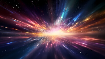 Naklejka premium Neon speed abstract background, digital abstract background