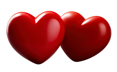 Red two heart love shape toys, Valentine day and Mother's day concept, Generative AI