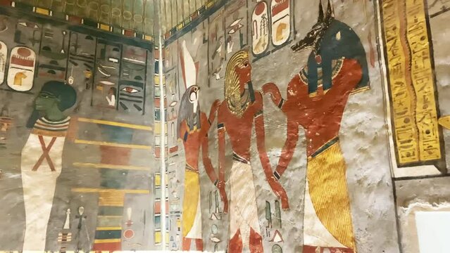 Tomb of Tutankhamun KV62 in the Egyptian Valley of the Kings, in the Theban necropolis, Egypt, Luxor