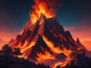 fire in the mountains