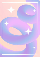 Abstract Background, Gradient Line, Colorful Shapes, Smooth, Soft, 3D Effect, Fluid Shape, Neon, Brochure, Liquid, Wavy, Minimal, Loop, Motion, Stars