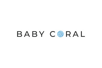 outline baby coral icon logo vector design background for gardening, farm and nursery.