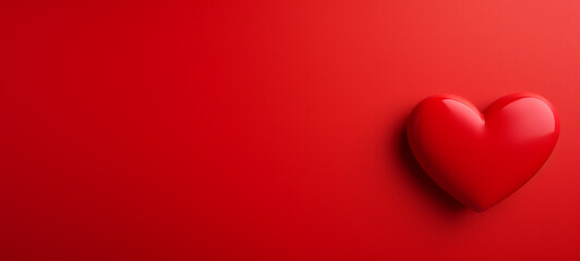 A red heart on a red background, generative ai