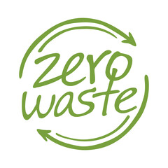 Fototapeta premium Zero waste - renewable decorative green badge