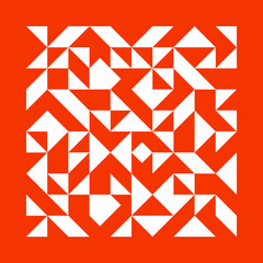 Orange cover or card design. Geometric vector illustration.