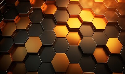 3d abstract background with a honeycomb concept