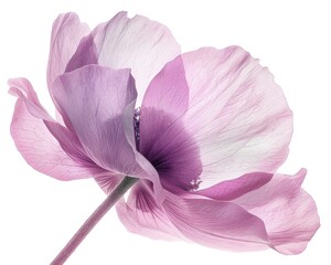 a pink flower with white background