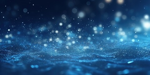 beautiful blue background with dust particles