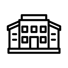 hotel line icon illustration vector graphic. Simple element illustration vector graphic, suitable for app, websites, and presentations isolated on white background