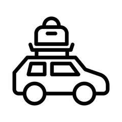 roof rack line icon illustration vector graphic. Simple element illustration vector graphic, suitable for app, websites, and presentations isolated on white background