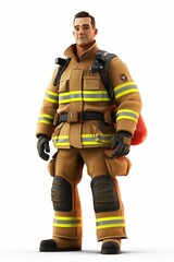 Firefighter 3d character