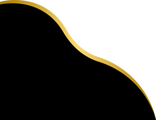 Decorative golden luxury corner shape, gold and black frame element decoration