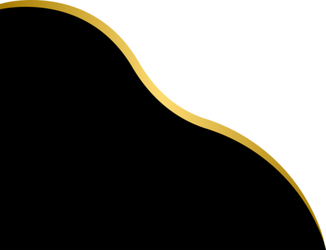 Decorative golden luxury corner shape, gold and black frame element decoration