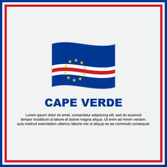 Cape Verde Flag Background Design Template. Cape Verde Independence Day Banner Social Media Post. Cape Verde Banner
