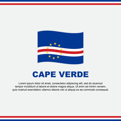 Cape Verde Flag Background Design Template. Cape Verde Independence Day Banner Social Media Post. Cape Verde Design