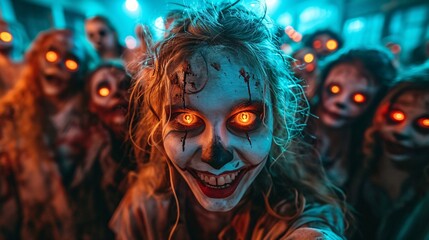 Zombie Selfie: A Scary Good Time Generative AI - obrazy, fototapety, plakaty