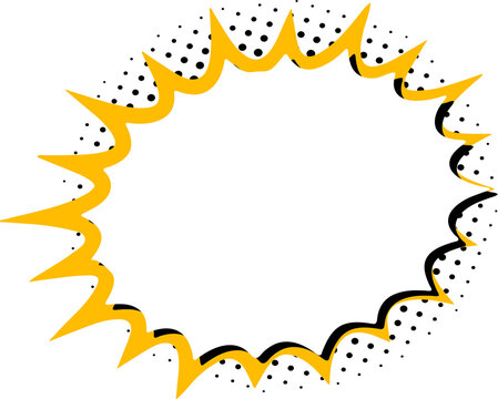 Comic Speech Bubble boom, blank comic explosion