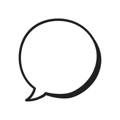 Naklejka premium vector hand drawn speech bubble doodle illustration