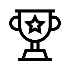 Vector pictogram of trophy minimal line icon illustration