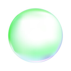 Vector realistic soap foam bubble on white background
