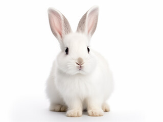 Fluffy white rabbit.