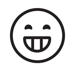 smiley face icon. Smile emoji icon. smile face emoticon icon. Emoji rating system vector illustration. Customer feedback icon. Excellent, good, Happy, success, satisfaction face symbol.