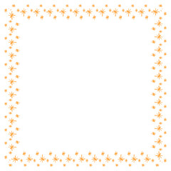 Vector border frame with star on white background