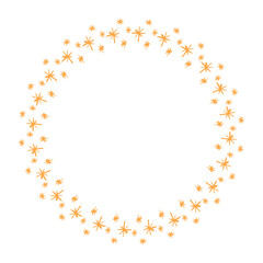 Vector stars frame. round border frames with star