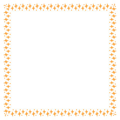 Vector border frame with star on white background