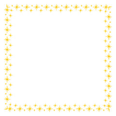 Vector border frame with star on white background