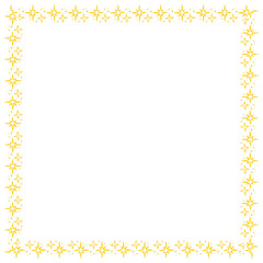 Vector border frame with star on white background