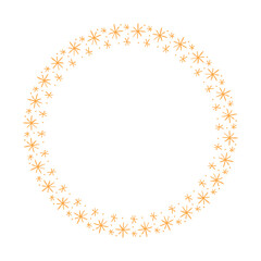 Vector stars frame. round border frames with star
